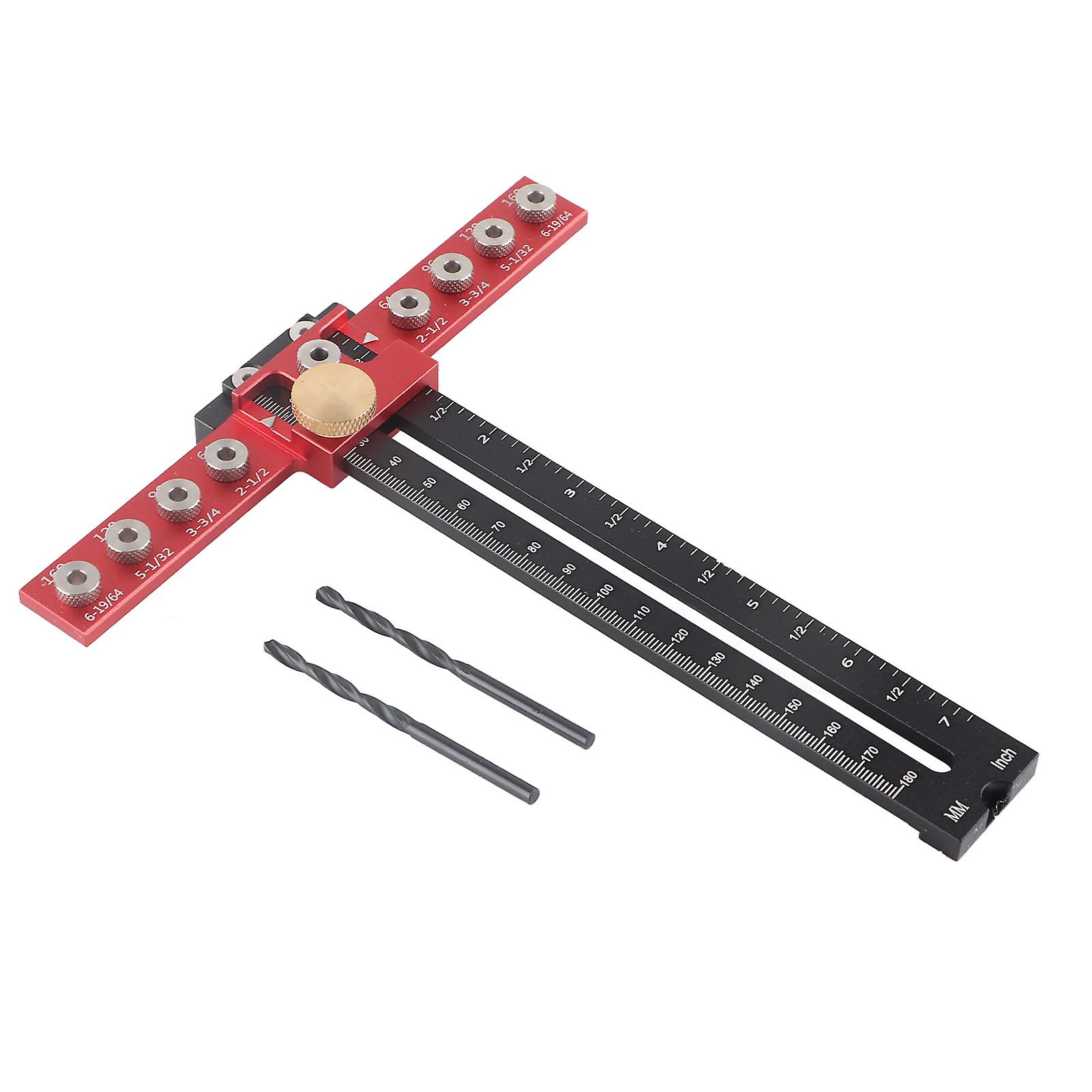 Adjustable Cabinet Hardware Jig, Aluminum Alloy Punch Locator Drill Guide Cabinet Handle Template, Cabinet Handle Jig Drawer Pull Jig kitchen 28O