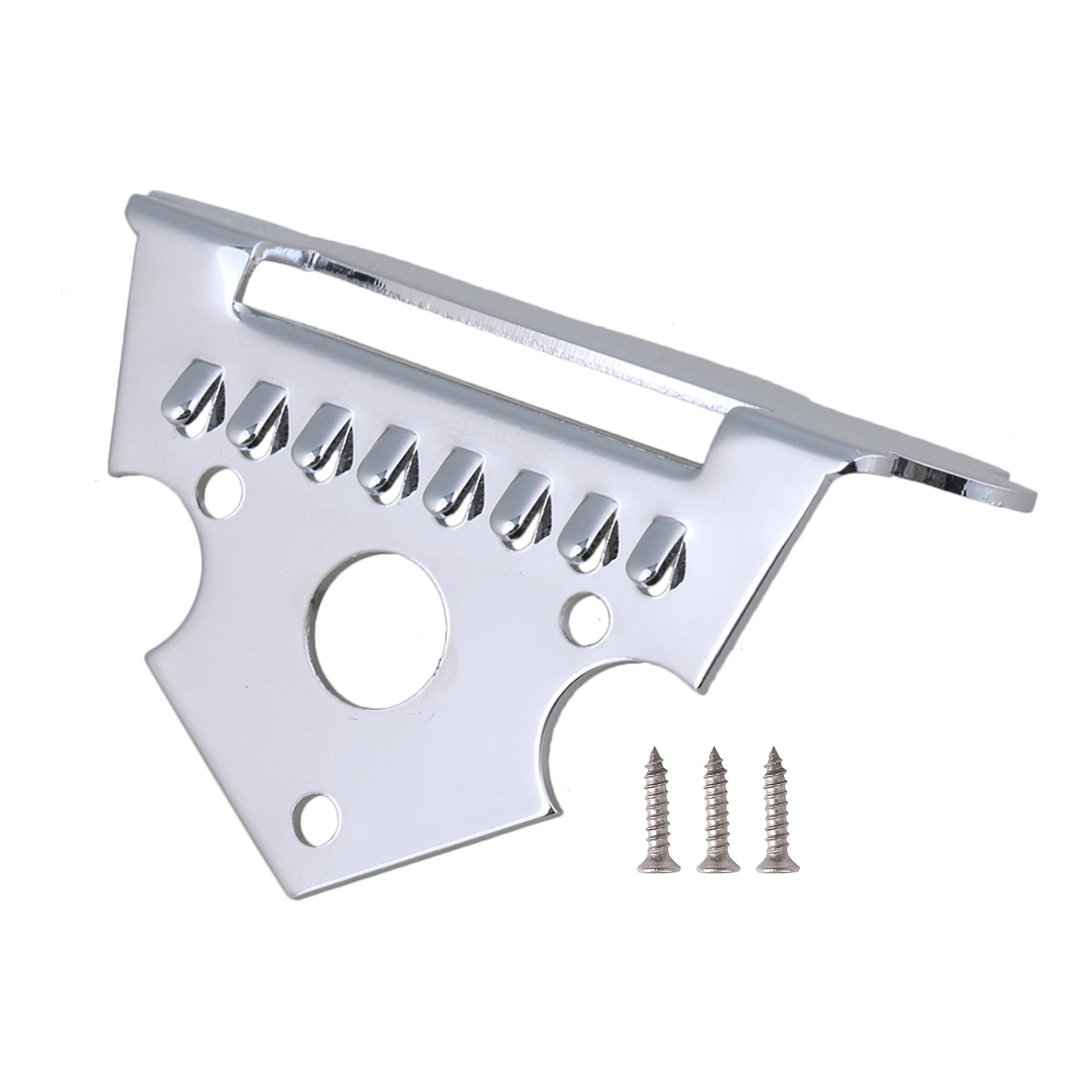 Silver 8 String Mandolin Tailpiece Engraved Cover Plate To Improved Tone