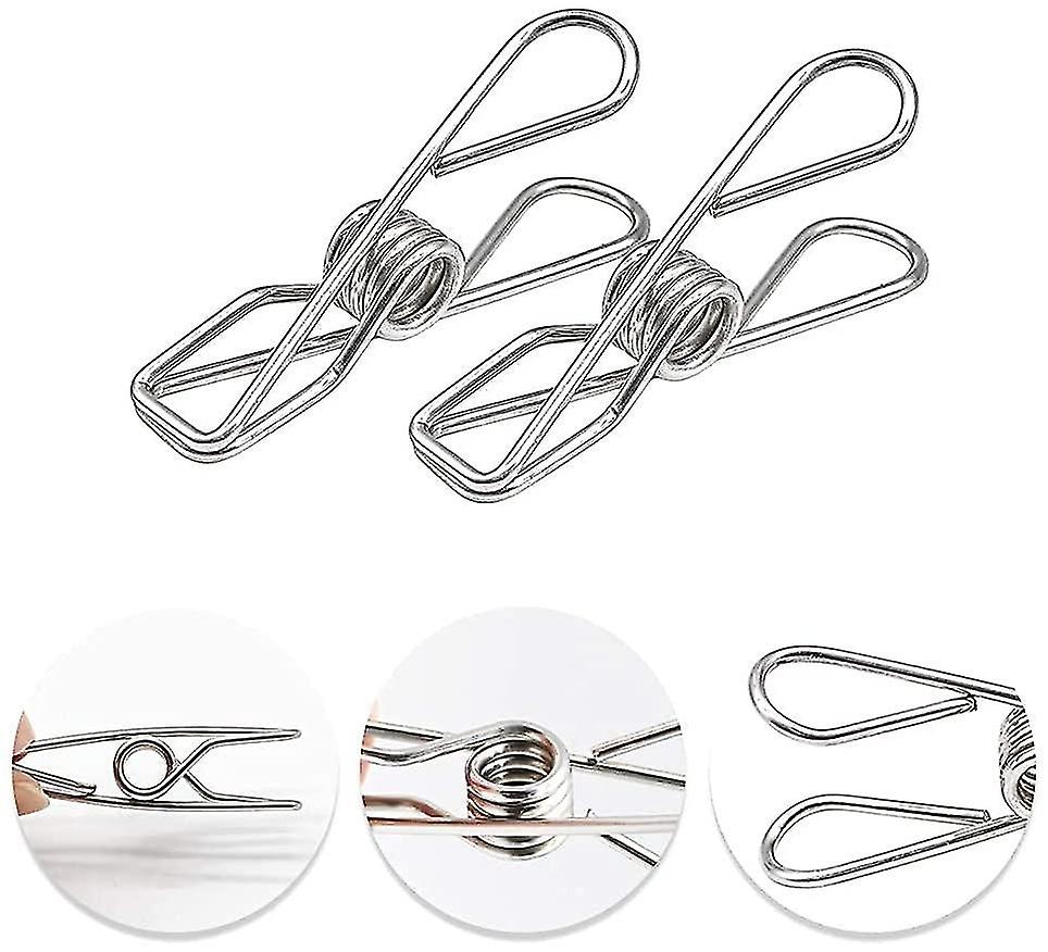 20 Clothes Pegs, Stainless Steel Hanging Clothes Pegs, Multi-function Clothes