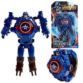 Fashion Kids 3D Projection Watches Robot Deformation Watch Toy Electronic Cartoon Watch for Boys Girls