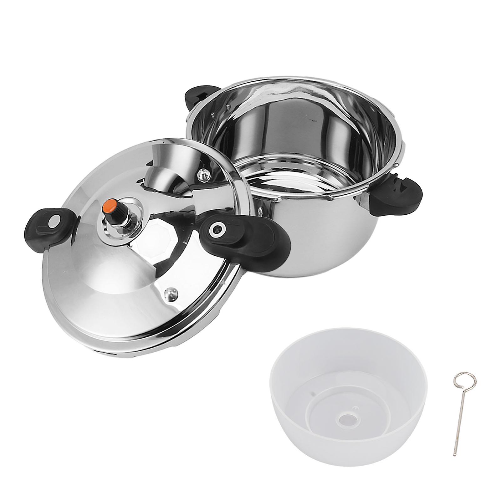 Pressure Cooker 80kpa Pressure Canner Dual Handle Stainless Steel Large Capacity Instant Kitchen Cookware for Gas Electric Stove 10L