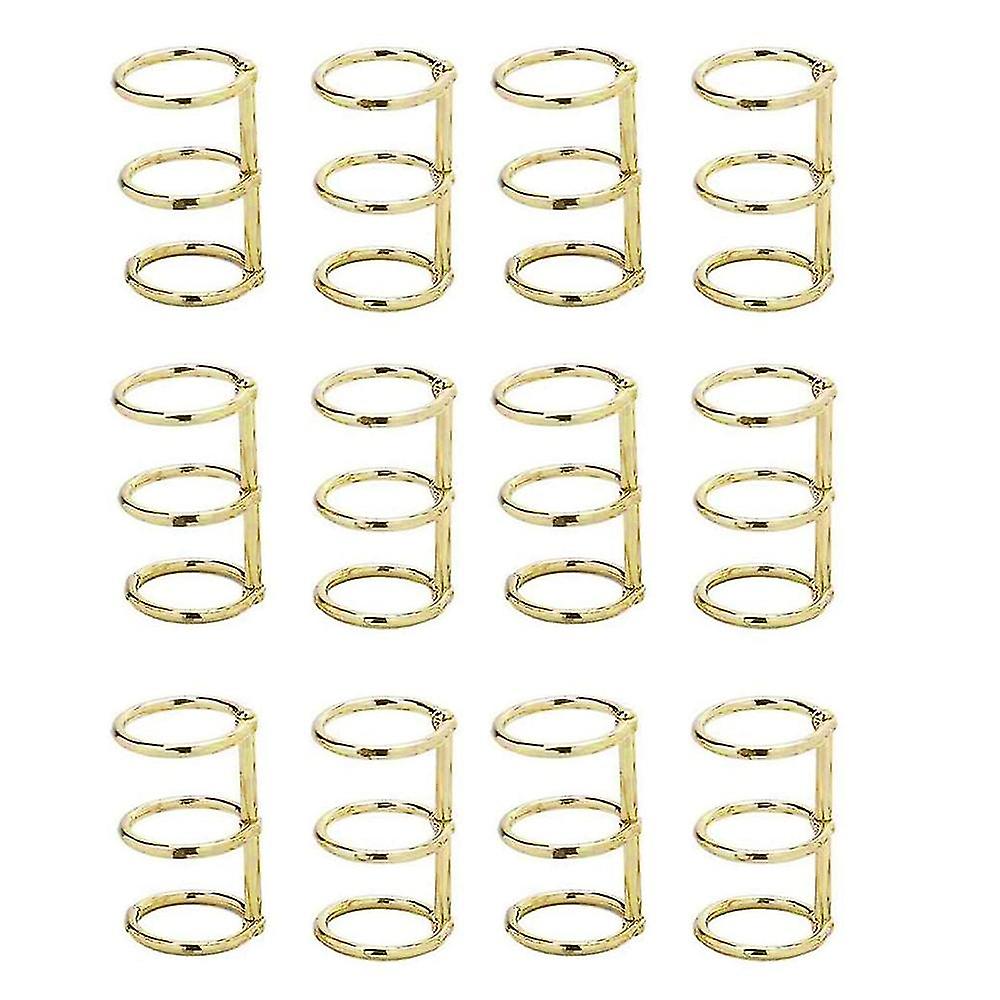 12 Pcs 3 Ring Book Rings Leaf Binders Office Book Rings Snap Split Hinged 20mm Inner Diameter Book