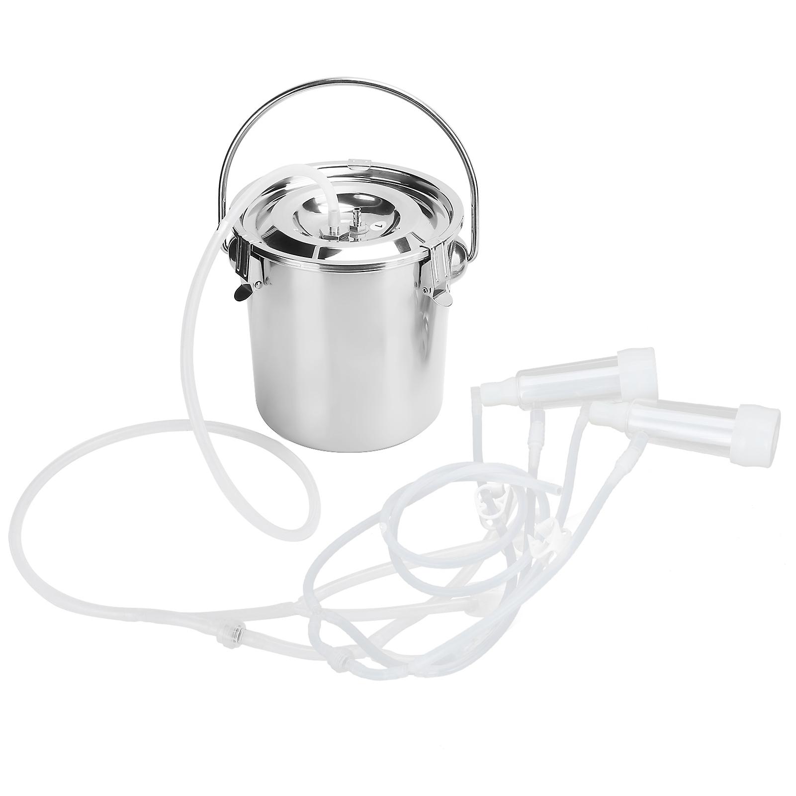 3L Electric Milking Machine Kit Portable Impulse Adjustable Pasture Device for Ewe Goat 100‑240VAU Plug