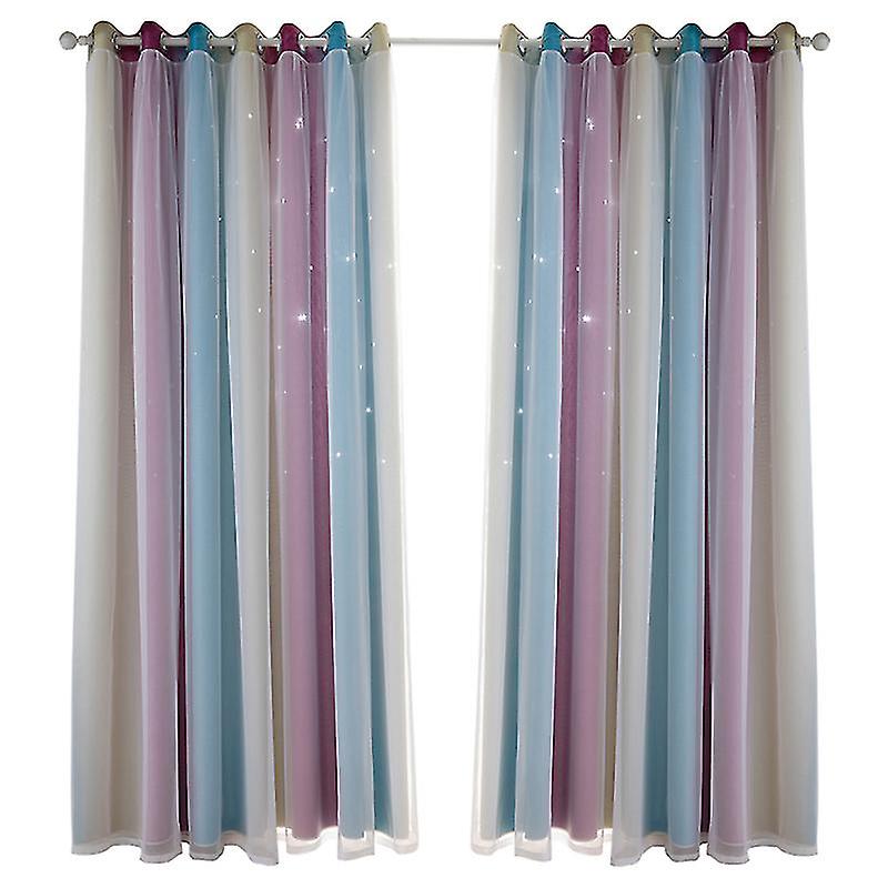 2pcs Wohnzimmervorhang