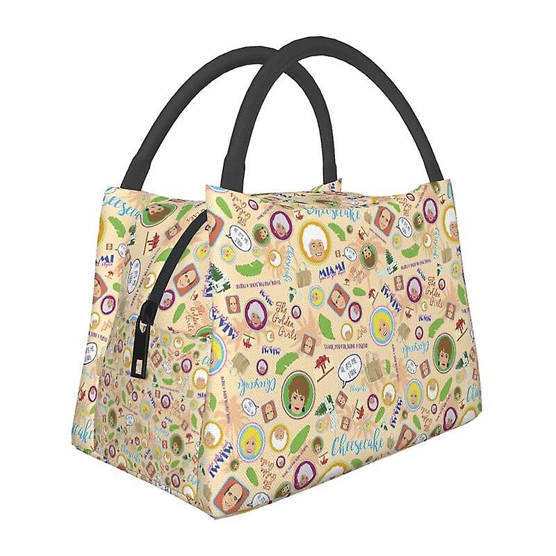 مضحك هزلية ذهبية الفتيات معزول حقيبة الغداء للنساء للماء دوروثي بلانش برودة الحرارية بينتو مربع العمل نزهة