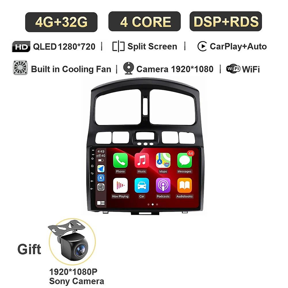 Car Radio Android 13 For Hyundai Classic Santa Fe Jac S1 (rein) 1 2 Din Head Unit Carplay Multimedia Video Player Gps Qled Dsp