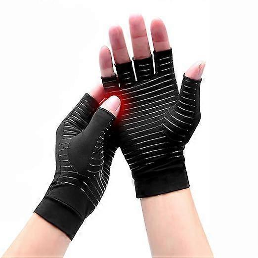 A pair of copper compression gloves for treatment (M) - Copper filled