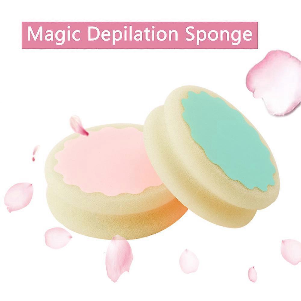6 Pieces Hair Removal Sponge Depilation Pads Painless Hair Removal Sponge for Face, Leg, Arm and Body Physical Hair Removal Tool