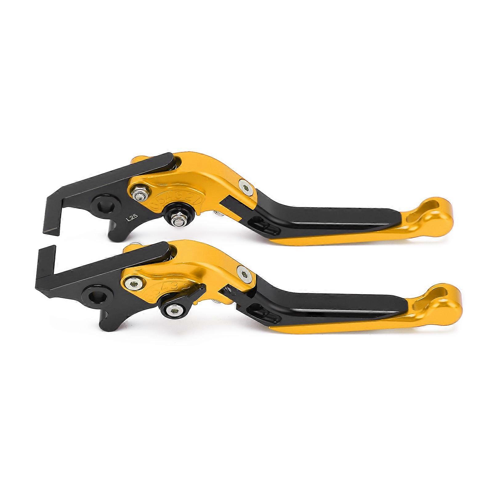 2 Pcs Motorcycle Left Right Brake Levers Motorcycle Modification Accessories Pit Dirt Motocross Parts Replacement for YAMAHA NMAX 155 20152021Gold E2U