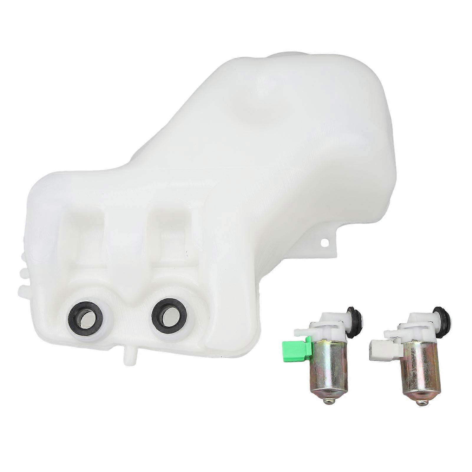 Wiper Washer Bottle with Pump 2 Hole WWB2HPK NI020 Windshield Washer Fluid Reservoir Bottle Tank Replacement for Ford E2U711