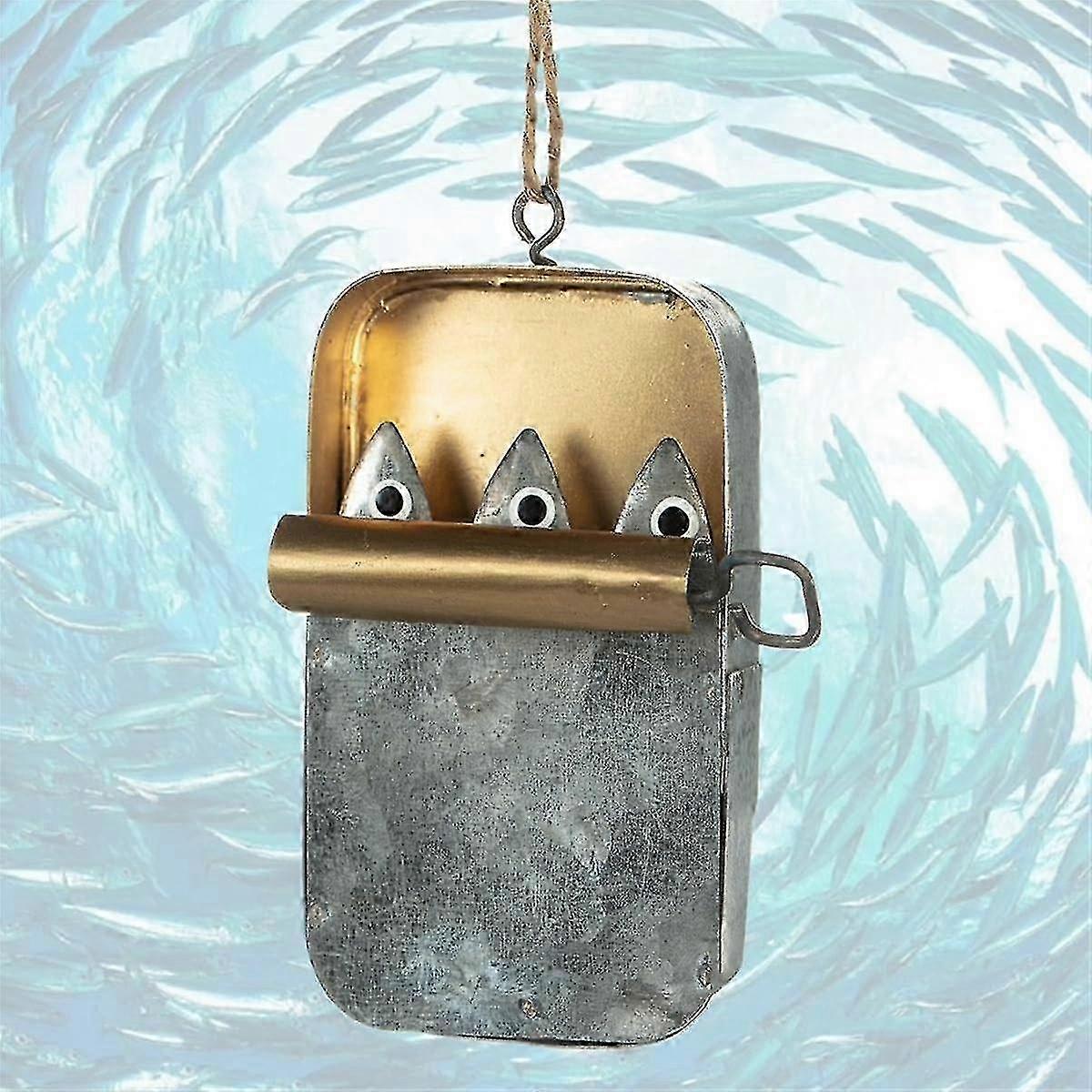 Tin Of Sardines Hanging Ornament, Charming Little Tin Of Sardines, Mini Tin Of Sardines D
