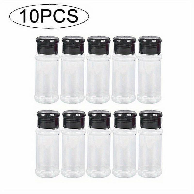 10pcs Durable Spice Jars Set with Shaker Pour Lids - BPA-Free Plastic, Ideal for Seasoning & Condiment Storage - Perfect for BBQ, Camping, Picnics, an