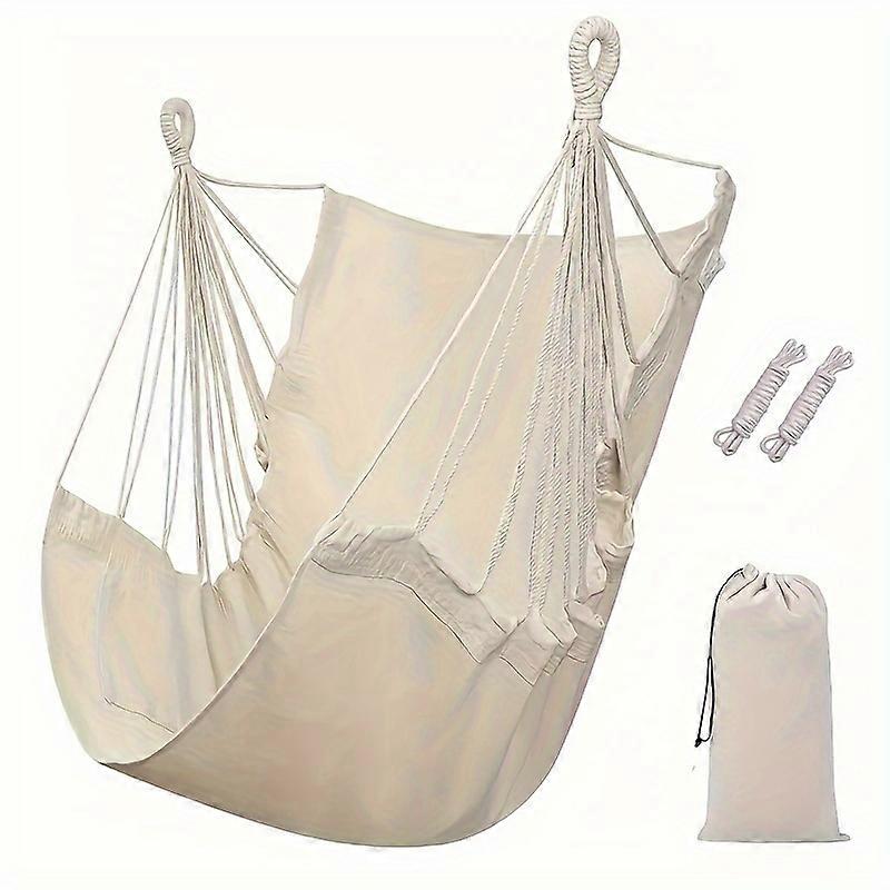 1pc Leisure Fabric Hammock Chair, Outdoor Swing Chair Hammock, College Dormitory Hammock Swing Rocking Chair, Anti Rollover Hammock (With Two Zip Ties