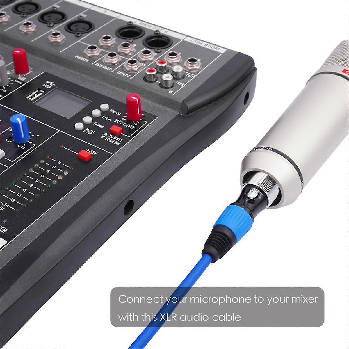 XLR Cables XLR Male to Female Microphone Cable with 3-Pin Balanced Shielded Microphone Extension Cable 4PCS