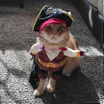 Piratenkostüm Für Hunde Größe L - Mit Schwert, Haken & Hut Für Halloween & Partys