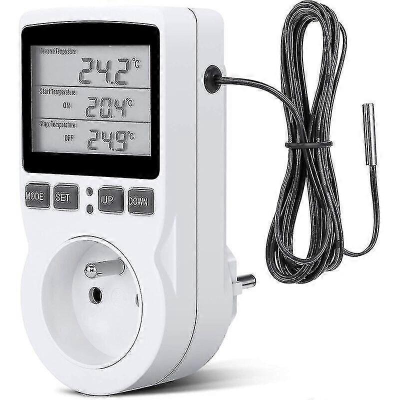 Digital Temperature Controller Heating Cooling Thermostat Socket 230v Lcd Temperature Controller For Greenhouse Farm Temperature Controller/terrarium