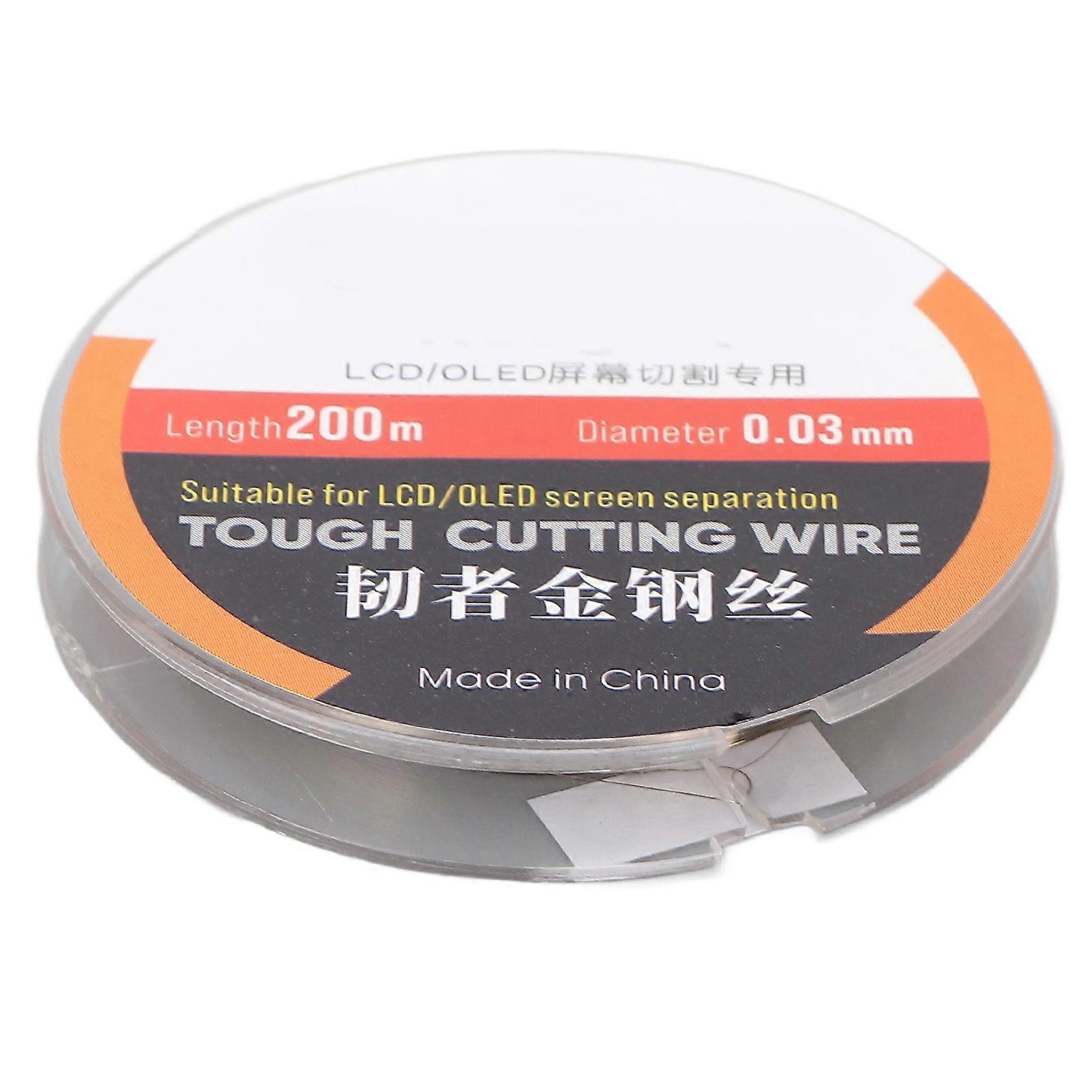 200M Phone LCD Screen Cutting Line High Hardness Steel Phone LCD Screen Separating Wire0.03mm