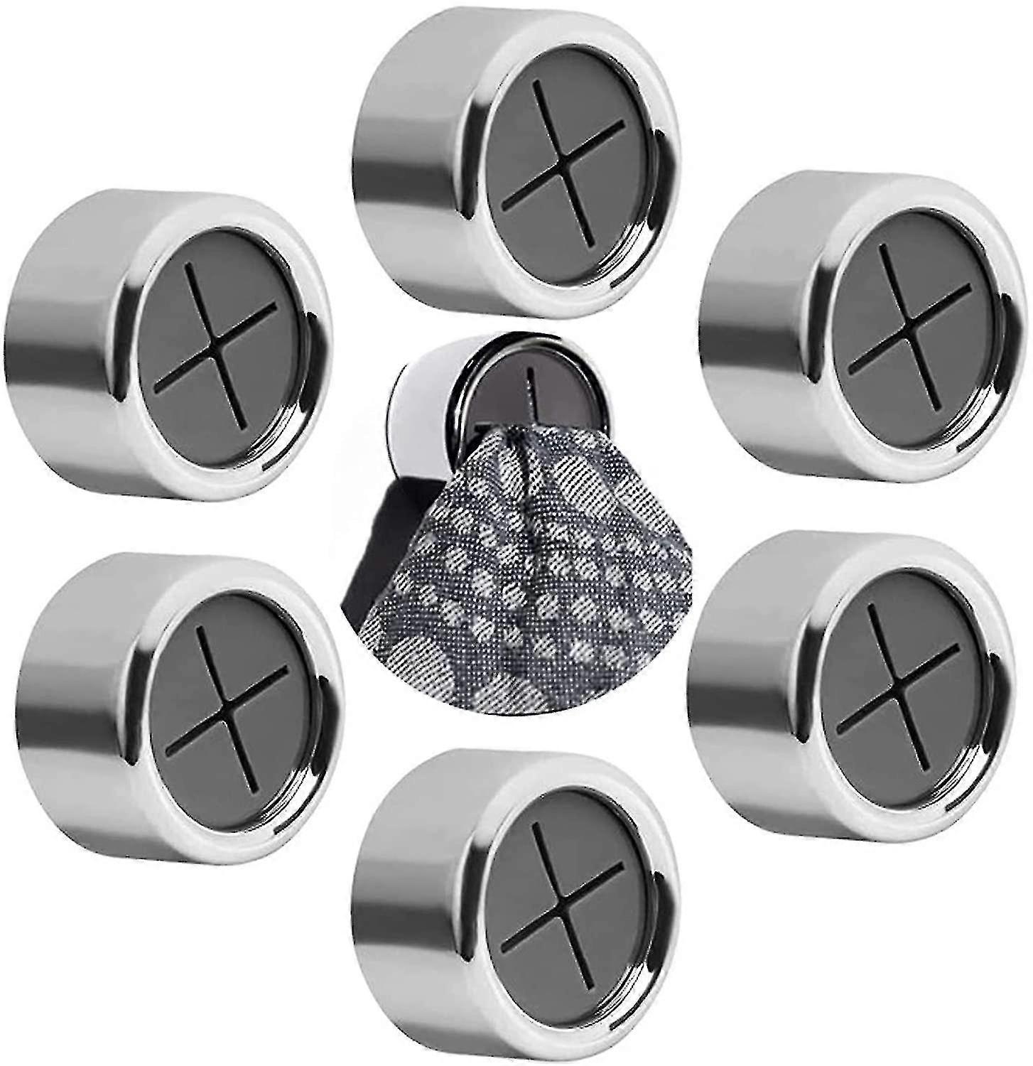 8 Pieces Adhesive Towel Rack Without Drilling, Self Adhesive Towel Rack, Round