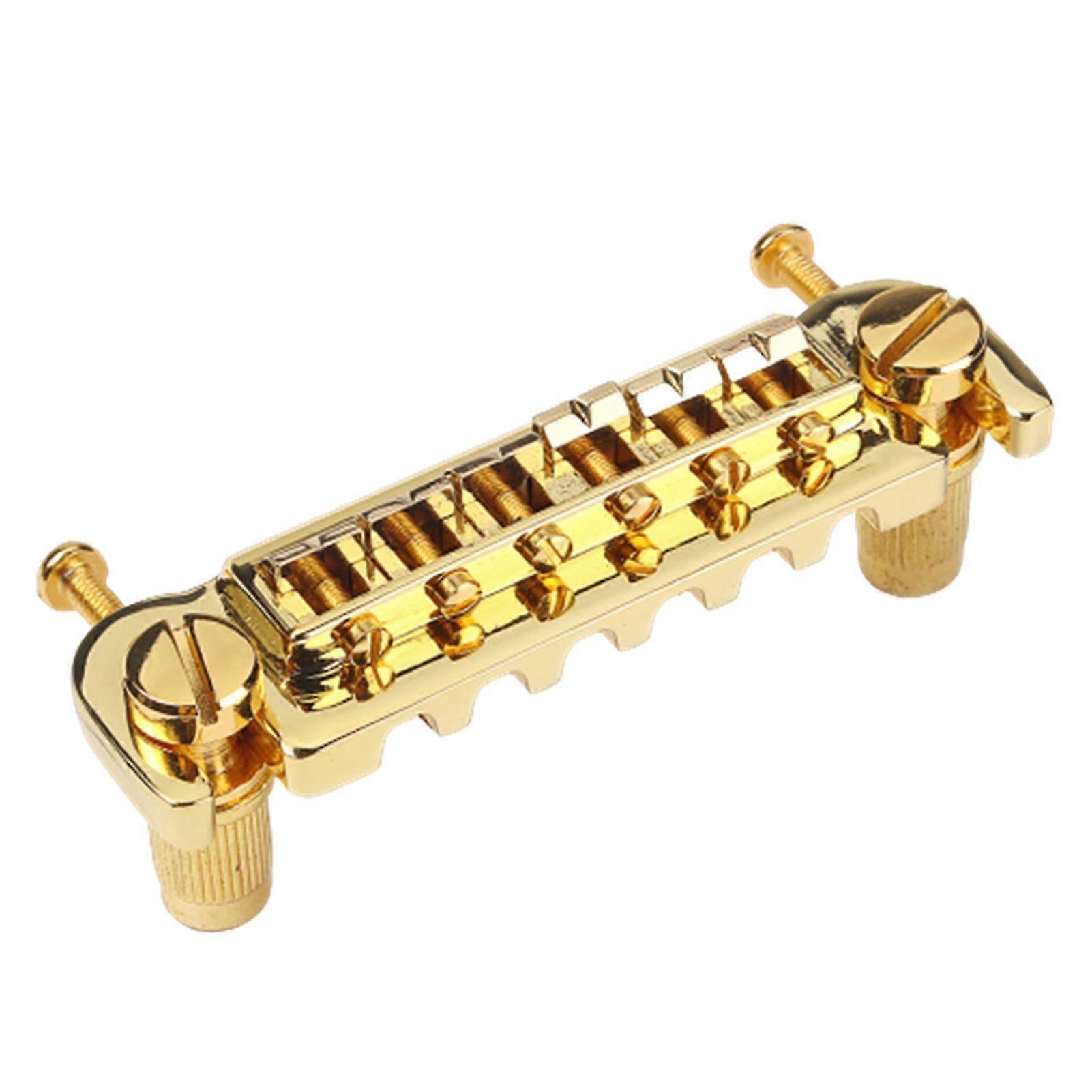 Adjustable Saddle Bridge Tailpiece Chrome 6 String Electric Guitar Replacement