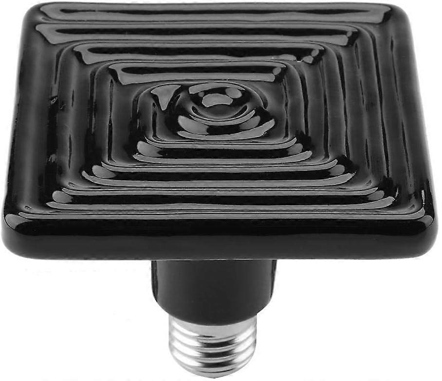 Heat Lamp Ceramic Tile, Black Infrared Ceramic Reptile Pet Incubator Brooder(150W)