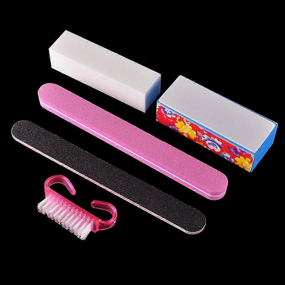 5 Pcs/set Nail Art Buffer File Block Professional Manicure Tools Kit