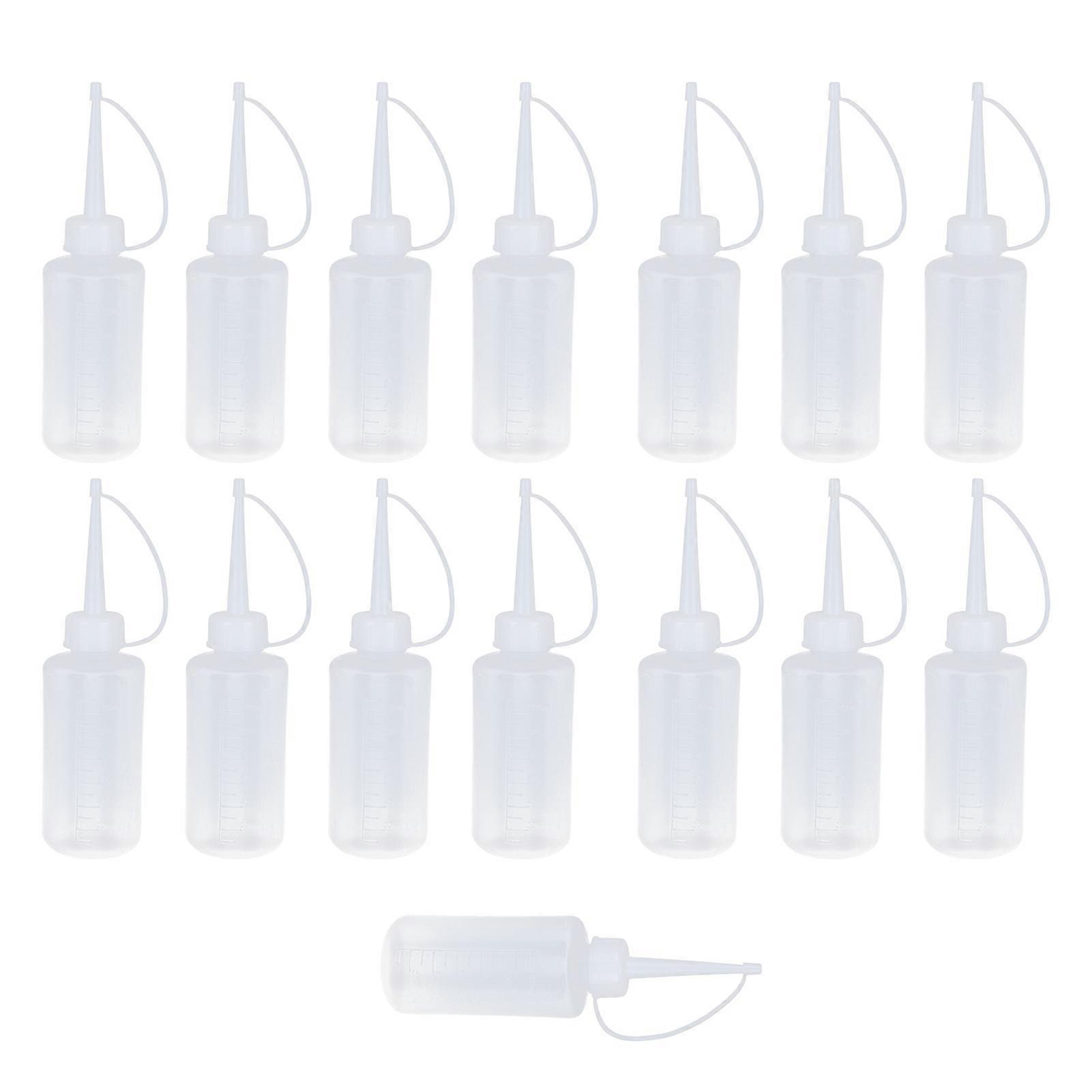 15pcs 120ML Sewing Machine Oiler Sharp Spout Empty Oil Pot with Lid Sewing Appliances YEMAA