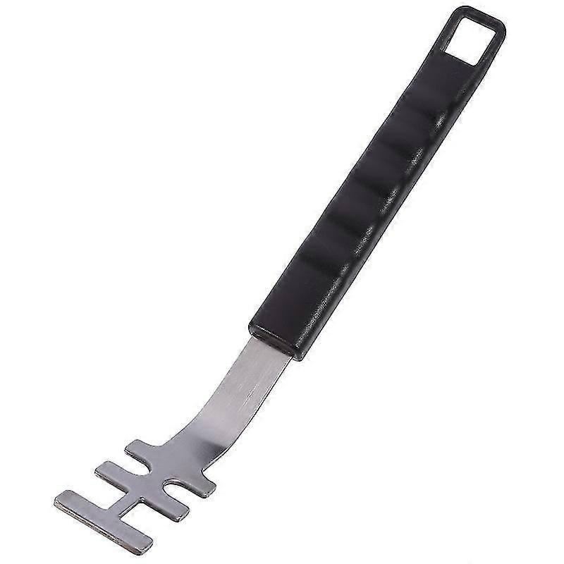 1pc Anti-skoldet puller til bbq rustfri ovn net puller grill redskab (sort)