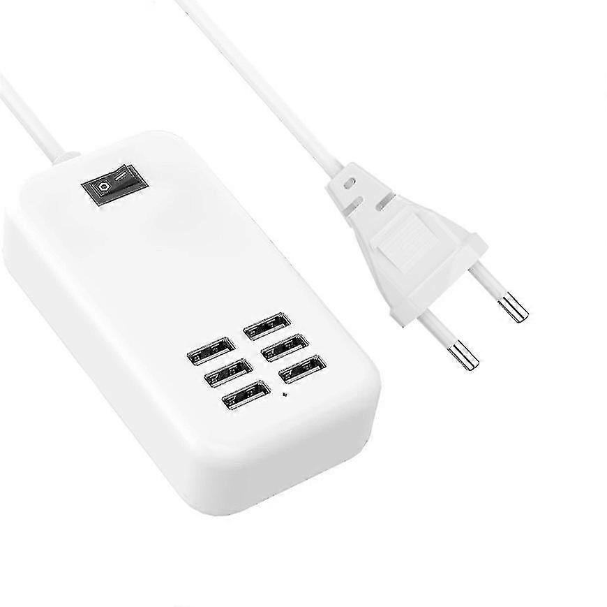 6 Port Usb Hub Splitter With Ac Adapter Desktop Adapter Wall Eu Us Uk Plug