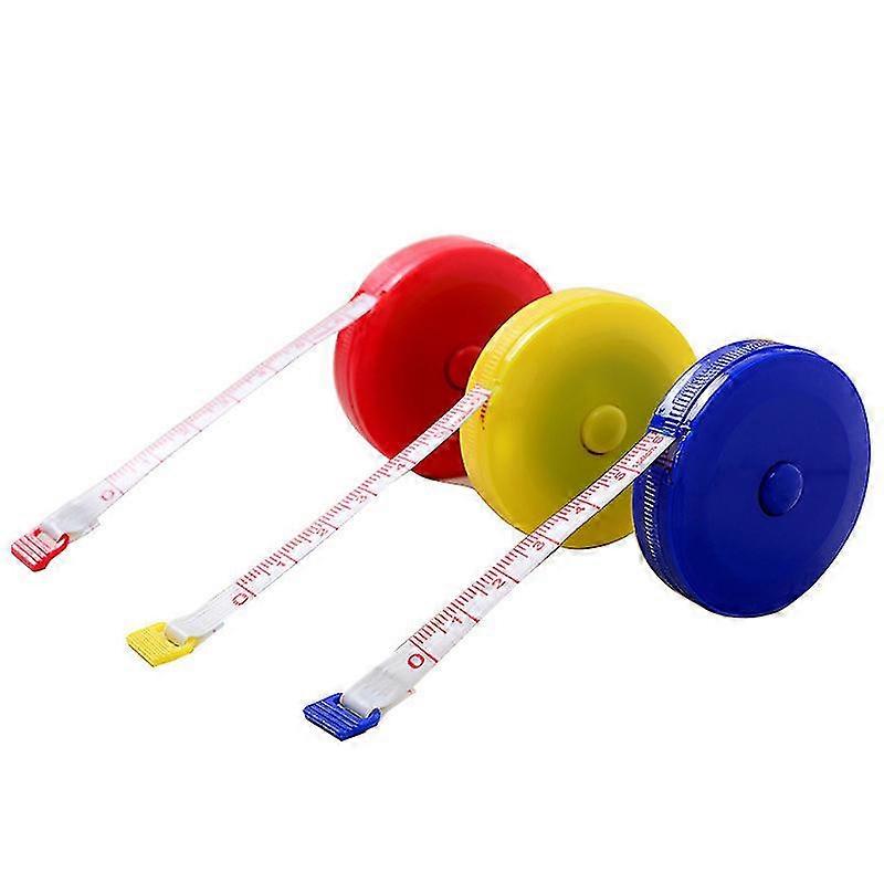 3pcs Random Color 1.5m Retractable Ruler Portable Measuring Tape
