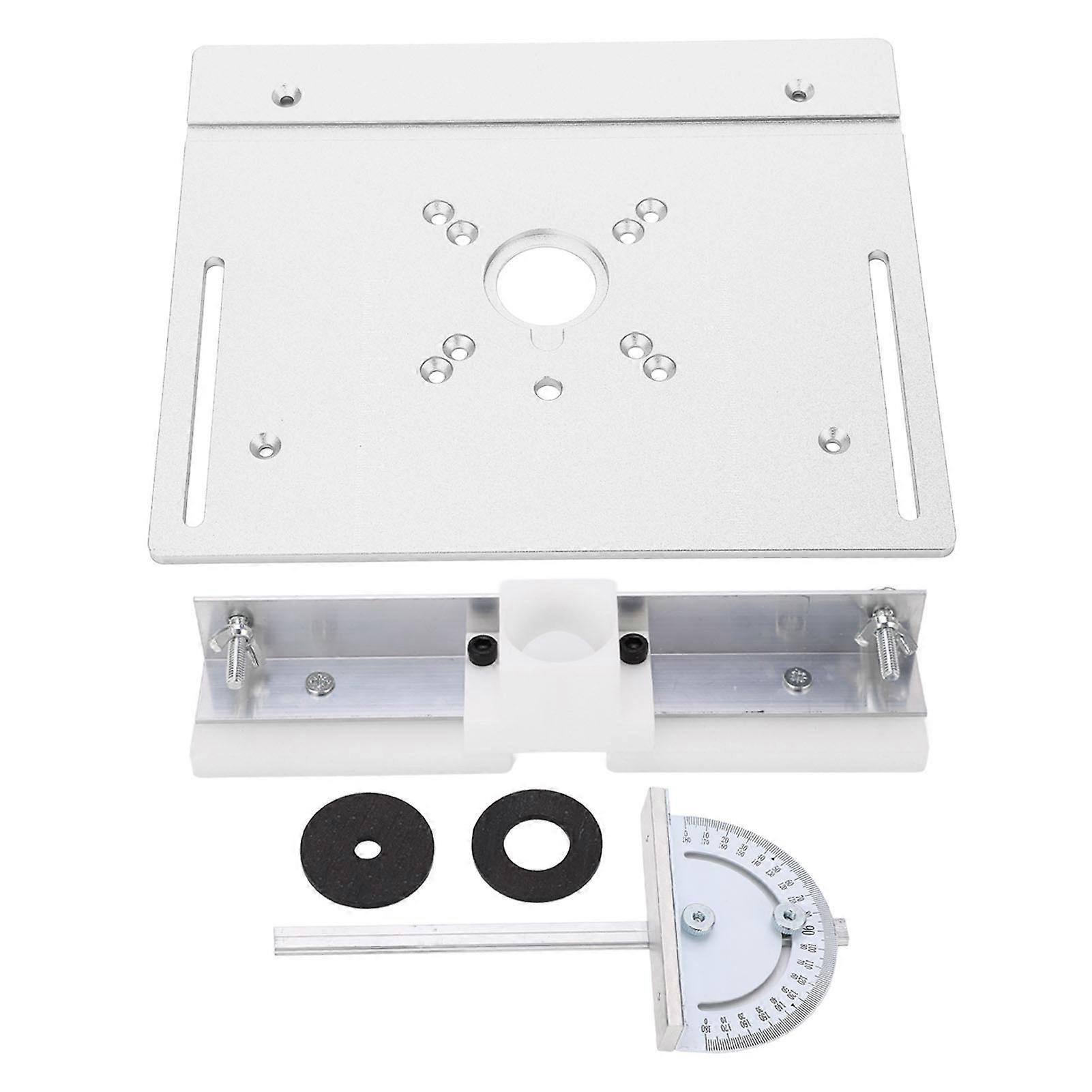Metal Router Flip Board Aluminum Woodworking Insert Base Plate for Router Table Saw