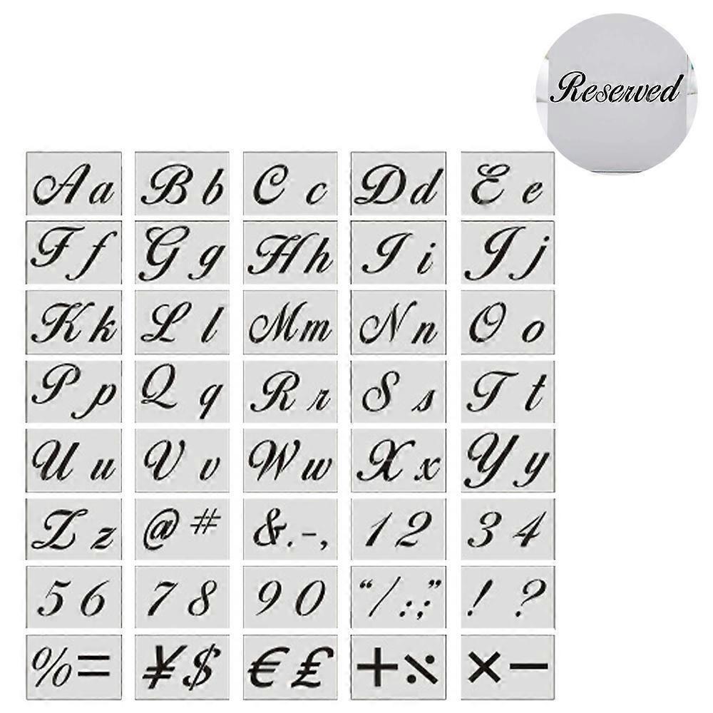 40 pcs Letter Stencils, Reusable Plastic Alphabet Stencils,21x15cm