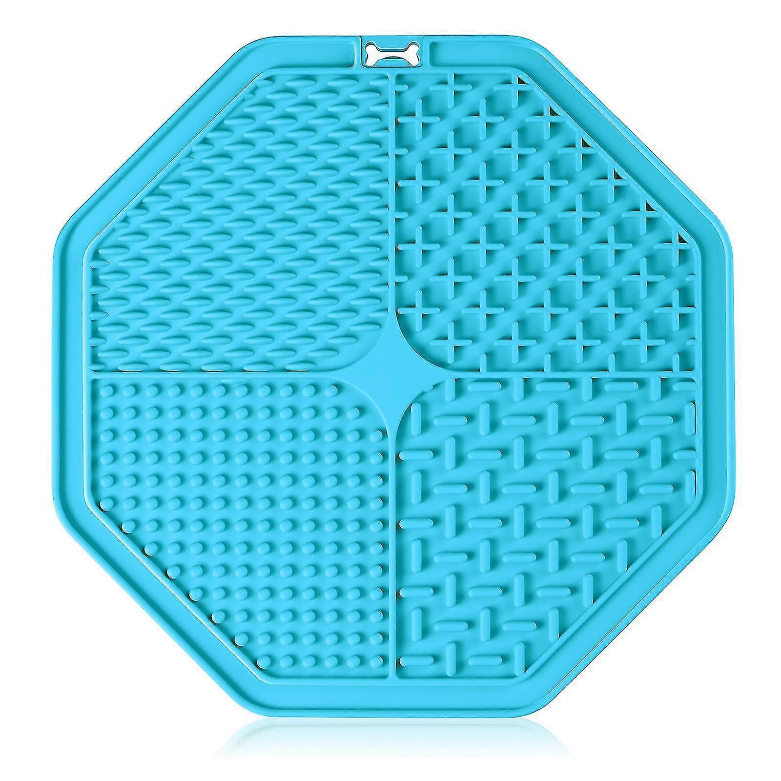 4 In 1 Dog Licking Pad Or Cat Licking Pad For Use As A Cat Slow Feeder Or Dog Slow Feeder (blue)