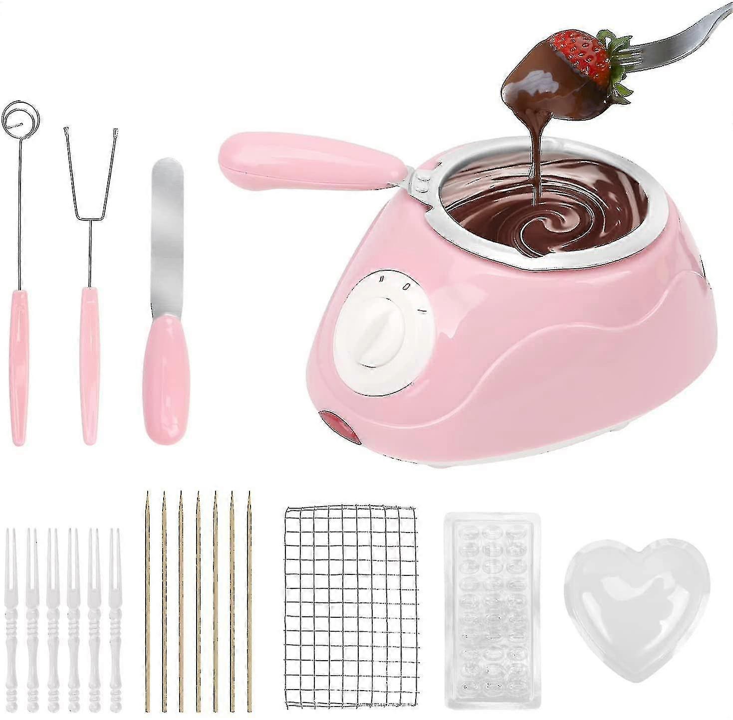 Melting Fondue Set,mini Electric Chocolate Melting Pot,chocolate Fondue Fountain,warmer Machine For Milk Chocolate,cheese,butter,candy