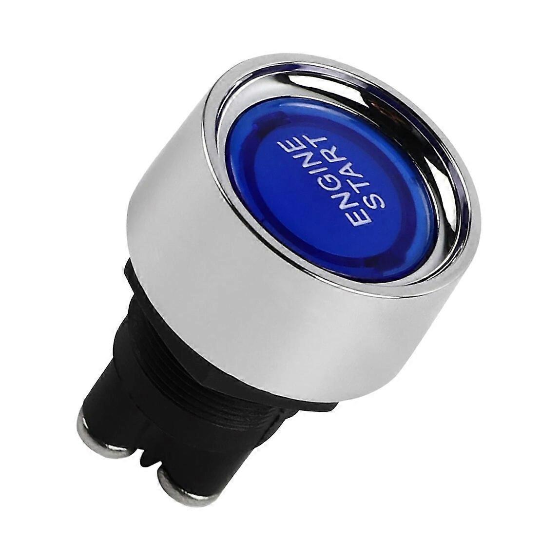 Blue Universal Car Engine Start Stop Push Button Ignition Switch 50A 12V/24V