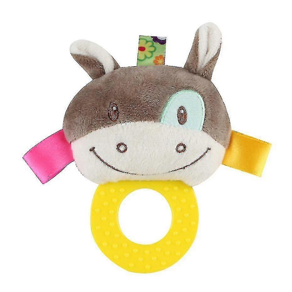 Baby Bite Rattles Ball Grasping Baby Ball Cute Plush Soft Cloth Hand Rattles