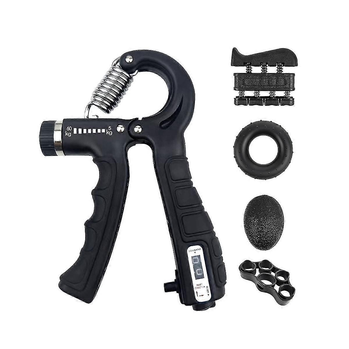 5pack Grip Strength Trainer Kit Adjustable Count Hand Grip Set With Finger Exerciser Hand Extension