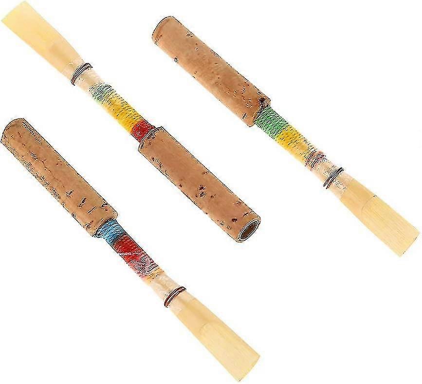 4pcs Oboe Reed, Medium Soft Oboe Reeds Handmade Oboe Reed Red Cork Wind Instrument Parts With Plastic Storage Box