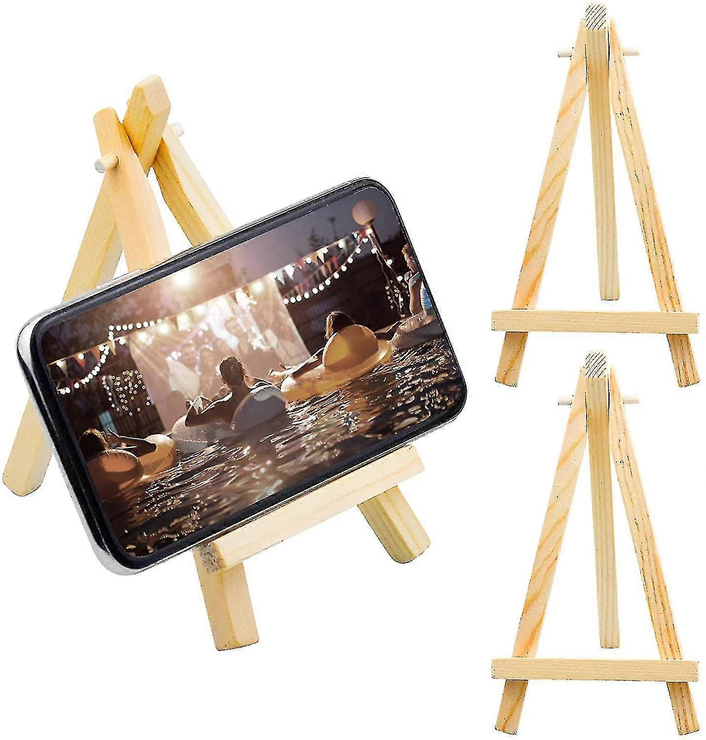20 Pieces Mini Wooden Easel Mini Triangle Tabletop Triangle Easel Photo Frame Display For Poster Photo Memo