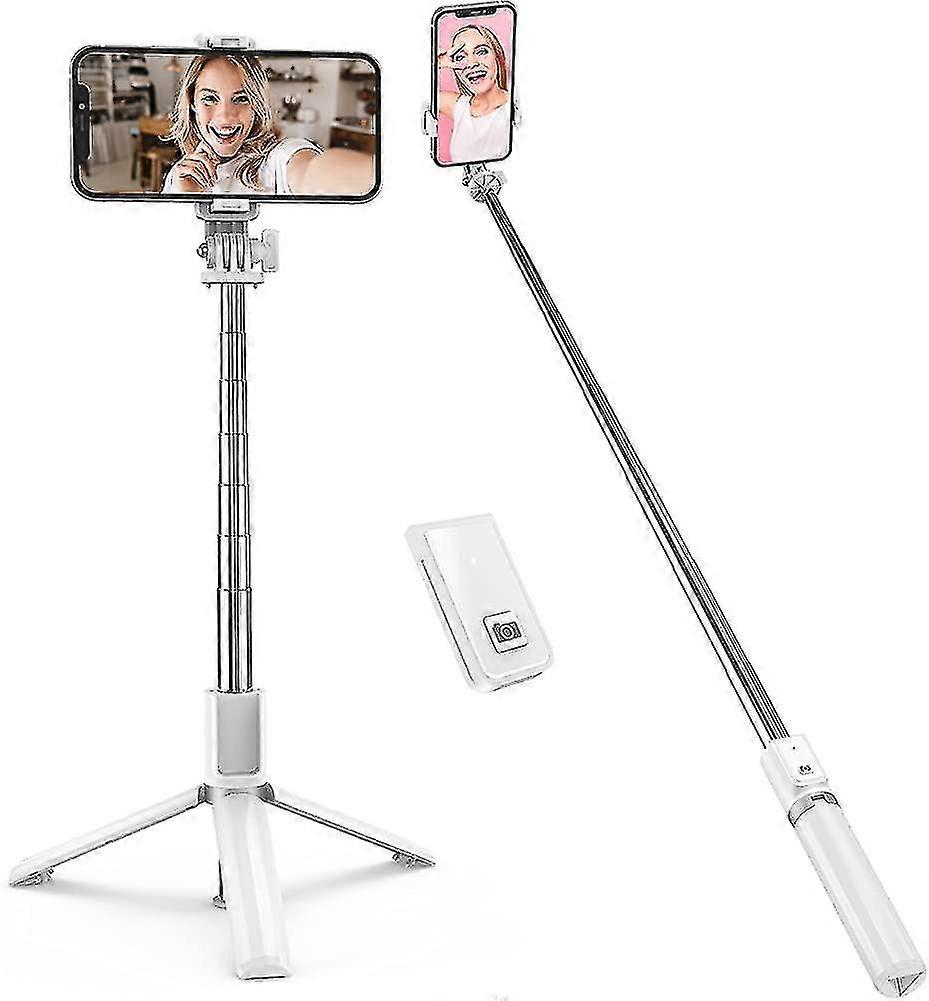 Trípode Selfie Pole. 40 '' Perchó Bluetooth Selfie Stick Monopod Ajustable