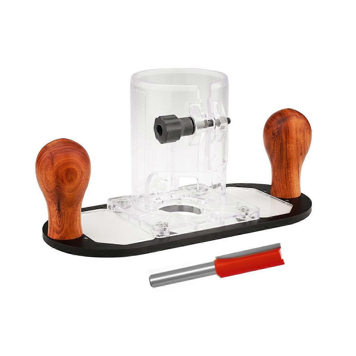 Wood Router Base for Edge Guide-Woodworking Trimming Machine Milling Groove Flip Engraving Trimming