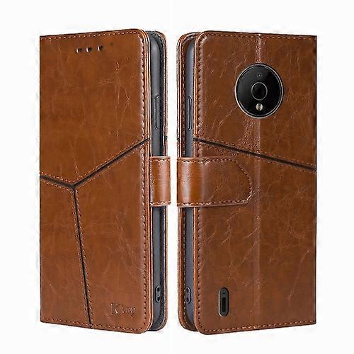 For Nokia C200 Geometric Stitching Horizontal Flip Leather Phone Case