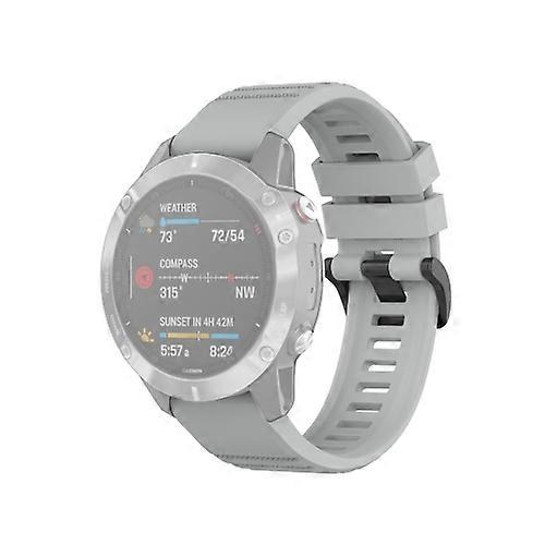 For Garmin Fenix 6 22mm Quick Release Official Texture Wrist Strap Watchband with Plastic Button