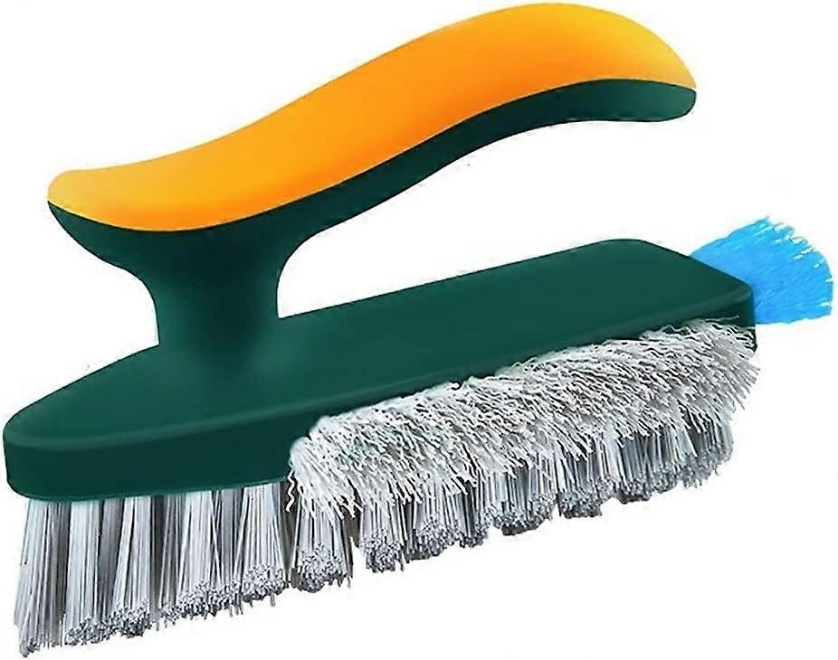4 in 1 All Purpose Scrub Brush with V-Shape Stiff Bristles, Grout, and Corner Scrubber Brush for Cleaning Bathroom Tile, Kitchen, 149*93mm