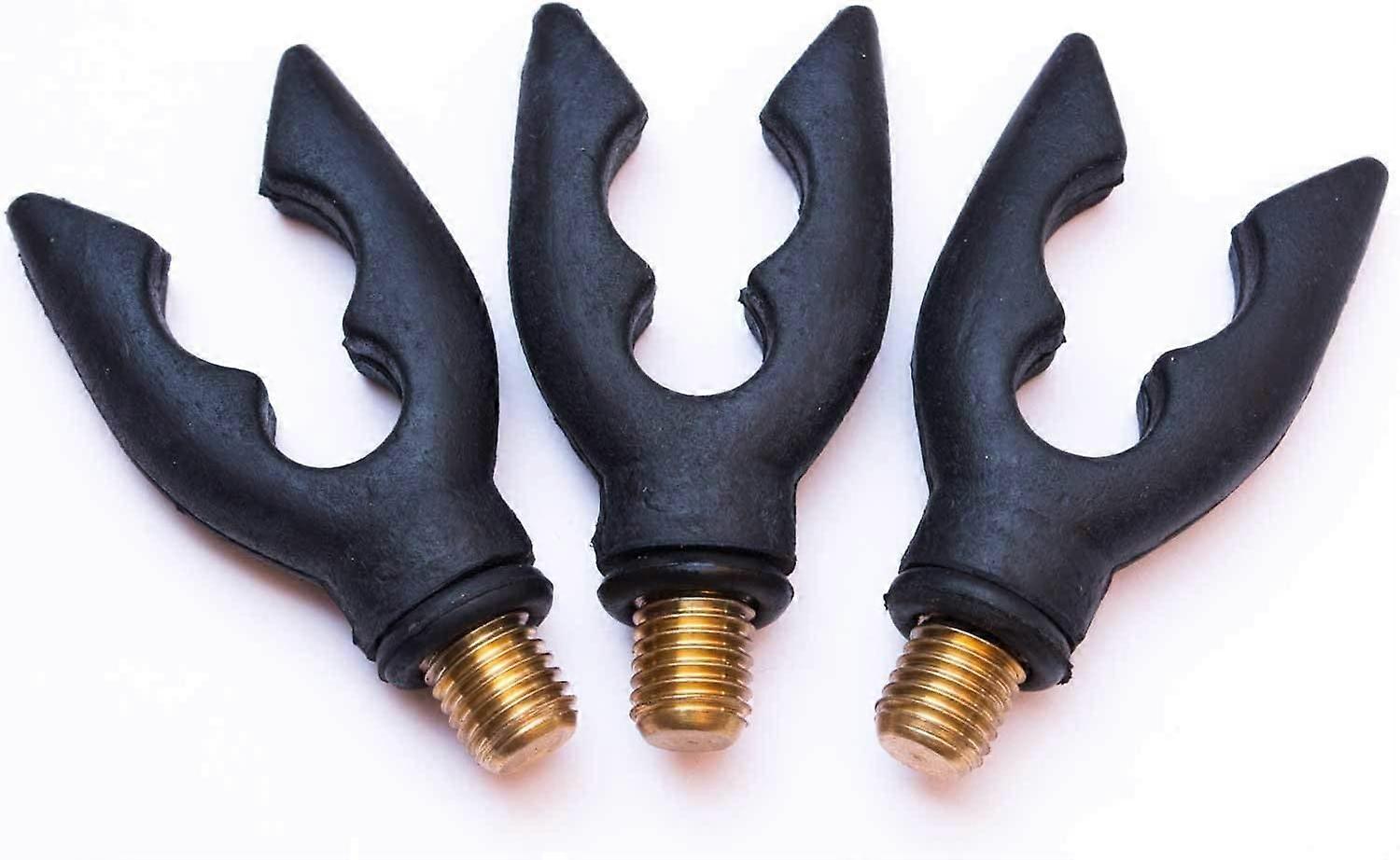 3 x rubber butt rests / rod rests / back rests For use with rod pods etc. Suits virtually all fishing rods. Ideal for carp, course, match fishing etc