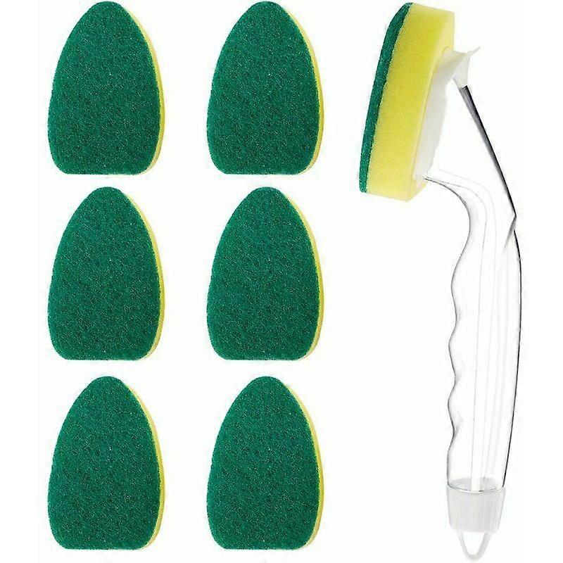 Cleaning brush 7-piece setYellowish green