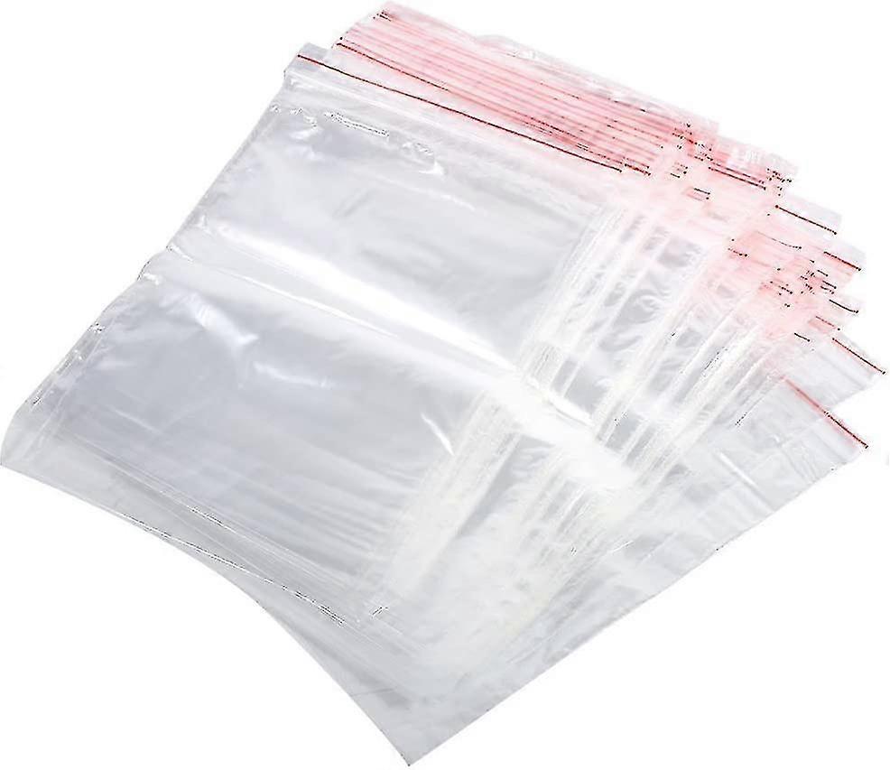 Pack De 100 Bolsas Zip Lock Bolsas De Plástico Alimentos 12 X 17 Cm