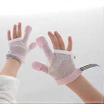 2pcs Baby Stop Saughandschuhe Kleinkind Daumen Saugen Stop Nagelbeißen Fingerschutz Einstellbare atmungsaktive Mesh Daumenschutz