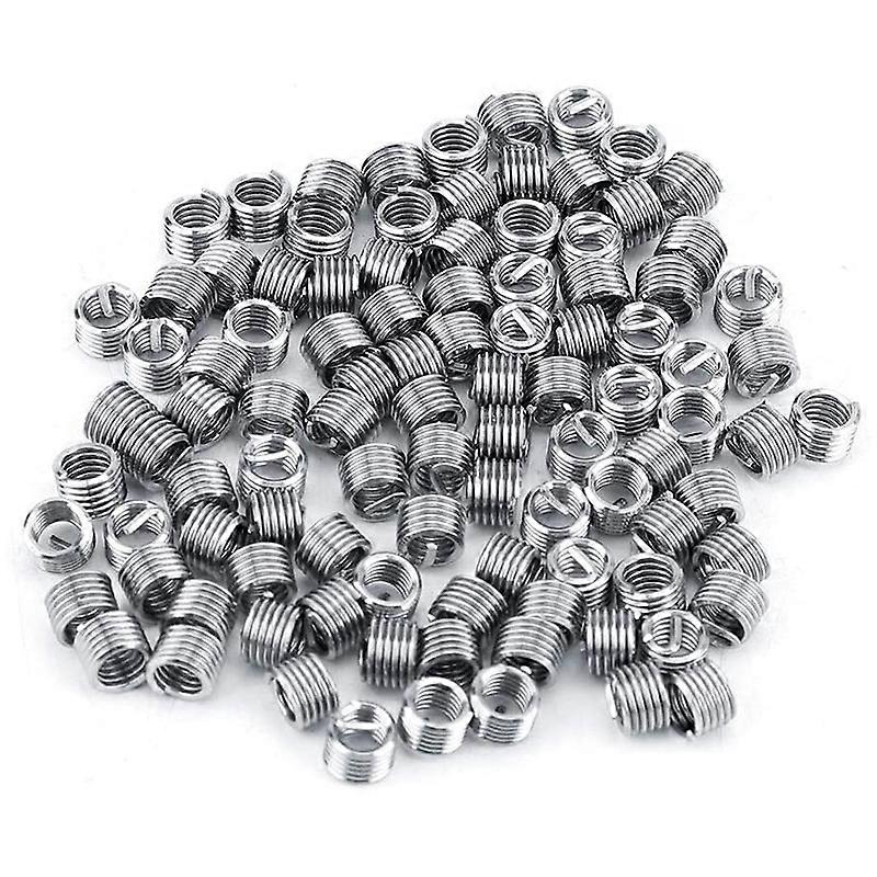 100Pcs Wire Insert Thread, Heli Coil Thread Repair Stainless Steel SS304 Thread Insert Coiled Wire