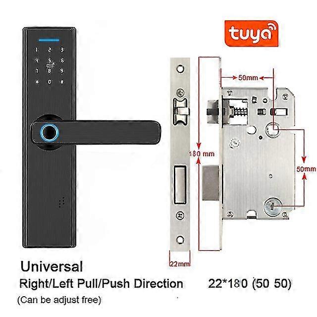 Wifi Tuya Smart Door Lock Smart Lock Fingerprint Door Lock Password Ic Card Door Lock App Remotely Fechadura Digital Door Lock