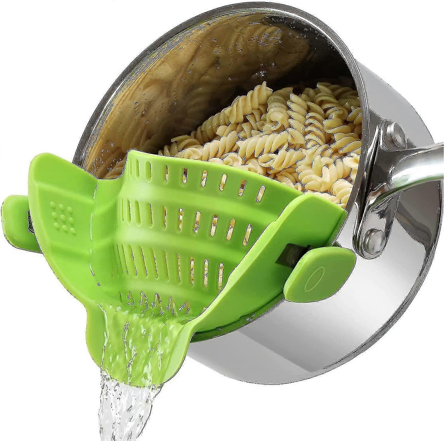 Clip On Pot Strainer Filter Silicone Pot Filter Colander Hands Kitchen Tool Gadgets